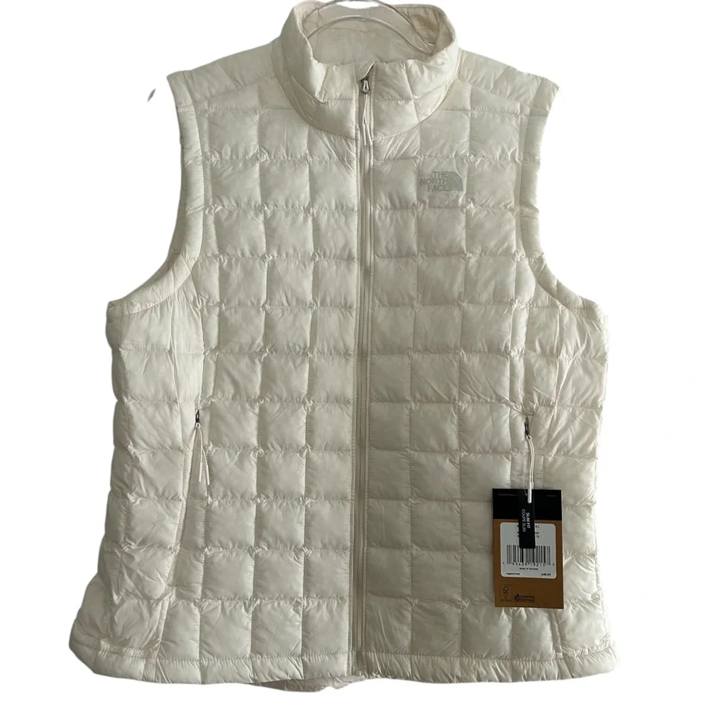 NWT The North Face Thermoball Eco Puffer Vest Women's Large Gardenia White New - Picture 1 of 6